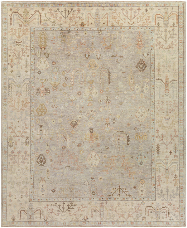 Normandy NOY-8012 8' x 10' Handmade Rug NOY8012-810  Gray, Medium Gray, Beige, Slate, Dark Brown, Wheat Surya