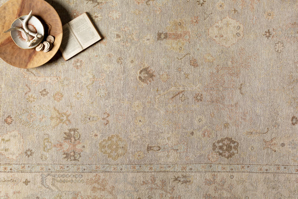 Normandy NOY-8012 8' x 10' Handmade Rug NOY8012-810  Gray, Medium Gray, Beige, Slate, Dark Brown, Wheat Surya