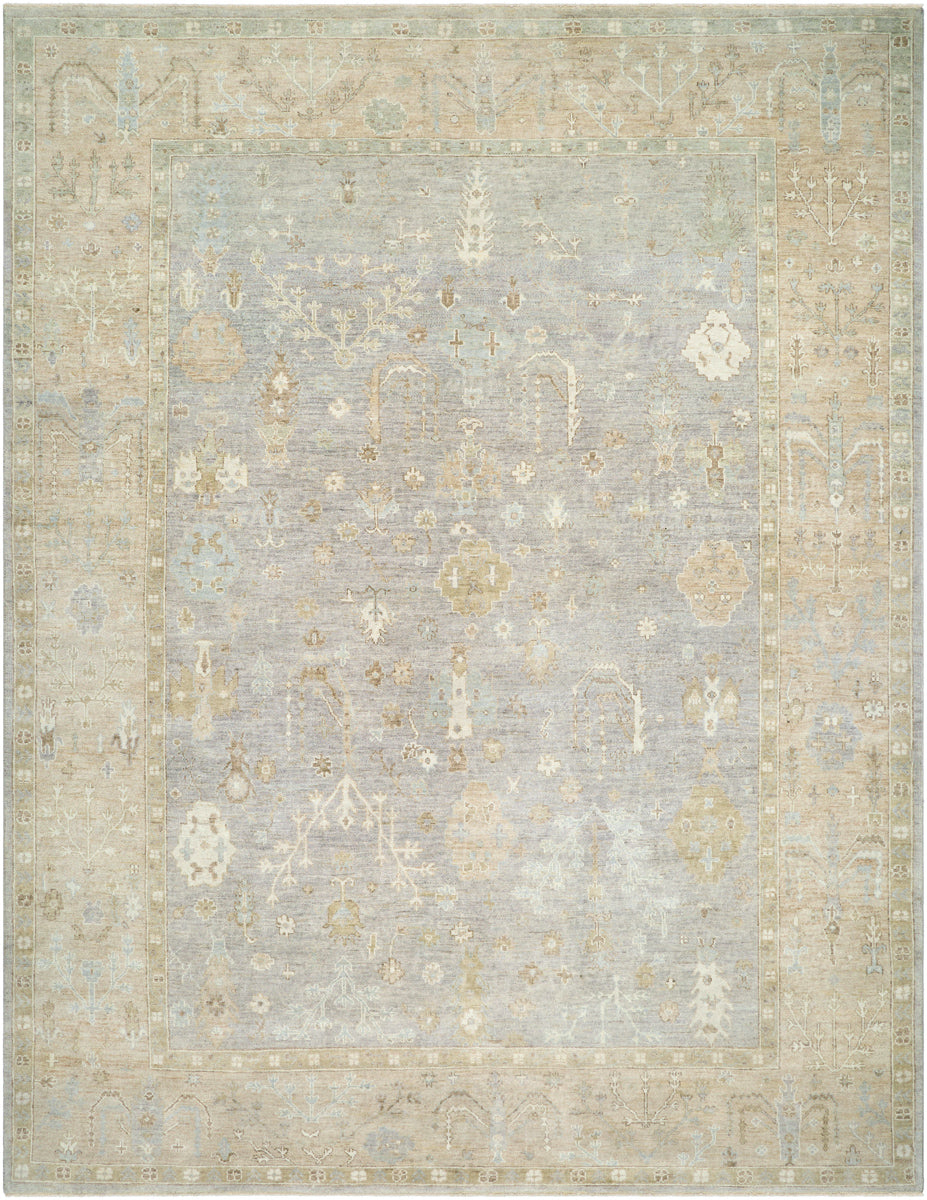 Normandy NOY-8013 9' x 13' Handmade Rug NOY8013-913  Warm Grey, Pearl, Light Silver Surya
