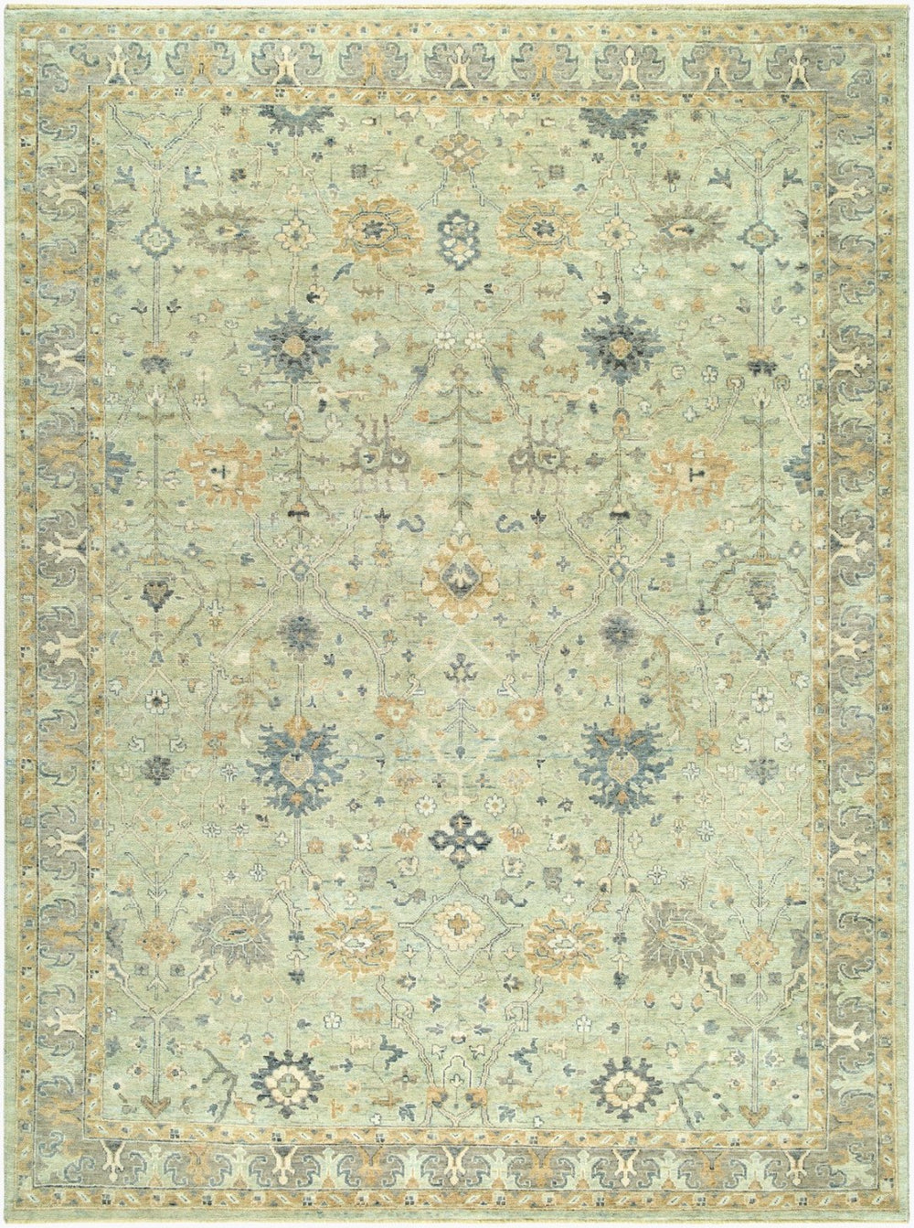 Surya Normandy Hand Knotted Wool Accent Rug Artisan Fringe Detail for Entryway or Bedside 9' x 13' Rectangle NOY8014-913