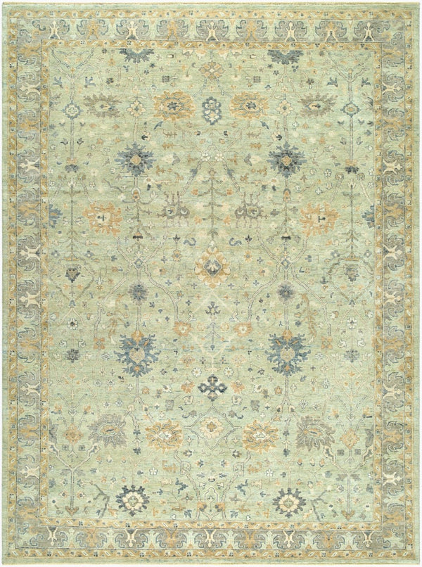 Surya Normandy Hand Knotted Wool Accent Rug Artisan Fringe Detail for Entryway or Bedside 9' x 13' Rectangle NOY8014-913