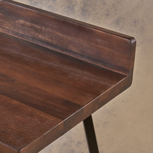 English Elm Christopher Knight Home® - JUT Bidwell Acacia Wood Bar Stool Set of 2 — Handcrafted Low-Back Counter Stools with Iron Legs Brown 64648.00DBRN
