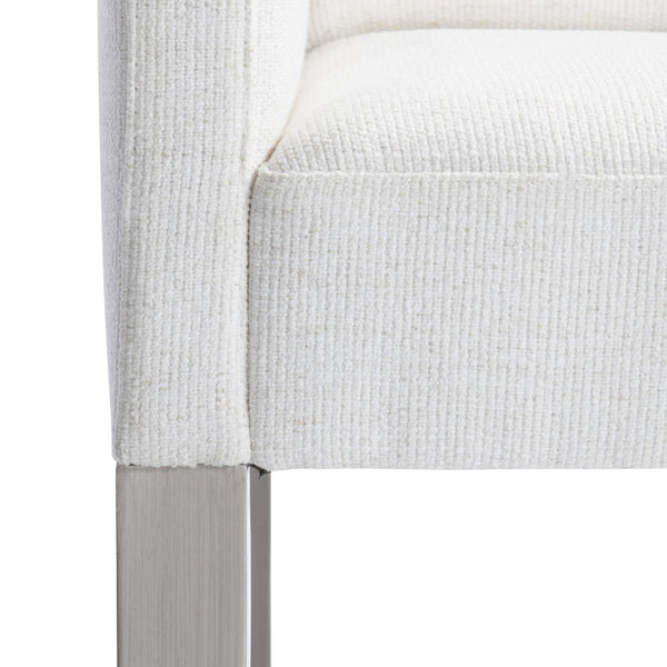 Bernhardt Bernhardt Stratum Arm Chair With Sculpted Angled Arms, Upholstered Comfort & Mist Ash Legs 325548