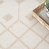 Nourison Grafix GRF37 Machine Made Power-loomed Borderless Design Indoor Only Bohemian Farmhouse Rug Ivory Beige, Ivory Beige 100% Polypropylene 99446935991