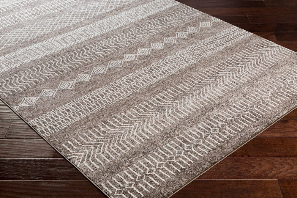 Livabliss Nepali Collection Machine Woven Polypropylene Rug Global Eclectic Entryway Accent Dark Brown, Gra 8'10" x 12'4" NPI2310-93123