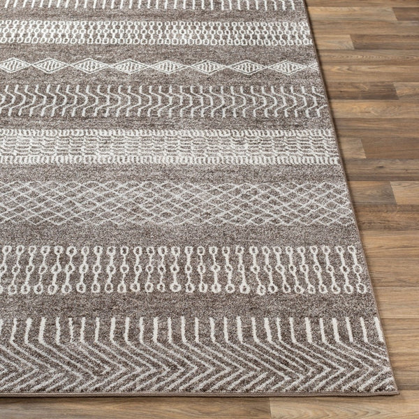 Livabliss Nepali Collection Machine Woven Polypropylene Rug Global Eclectic Entryway Accent Dark Brown, Gra 8'10" x 12'4" NPI2310-93123