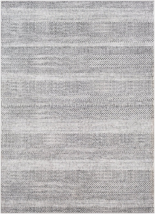 Livabliss Nepali Geometric Machine Woven Polypropylene Area Rug for Entryway or Bathroom Gray, Black 2' x 3' NPI2313-23