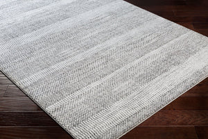 Livabliss Nepali Geometric Machine Woven Polypropylene Area Rug for Entryway or Bathroom Gray, Black 2' x 3' NPI2313-23