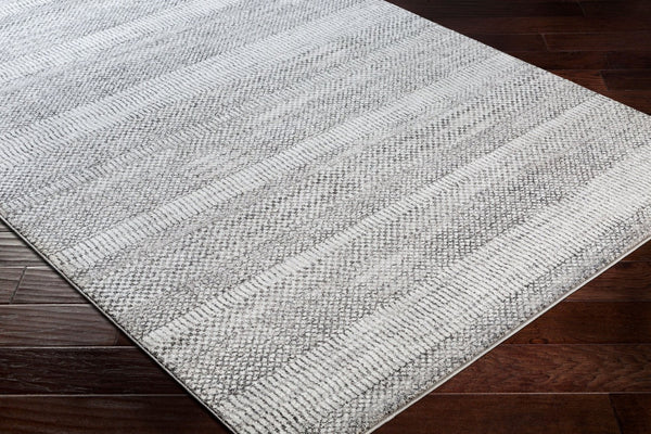 Livabliss Nepali Geometric Machine Woven Polypropylene Area Rug for Entryway or Bathroom Gray, Black 2' x 3' NPI2313-23
