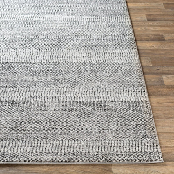 Livabliss Nepali Geometric Machine Woven Polypropylene Area Rug for Entryway or Bathroom Gray, Black 2' x 3' NPI2313-23