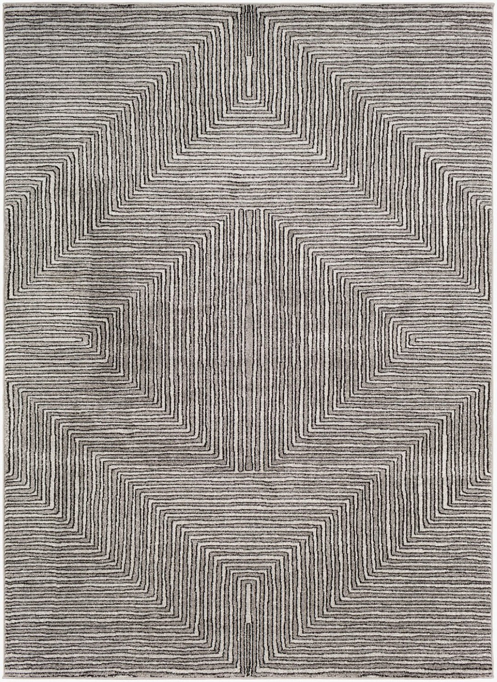 Livabliss Nepali Geometric Neutral Machine Woven Polypropylene Accent Rug for Entryway or Bedroom NPI2316-23