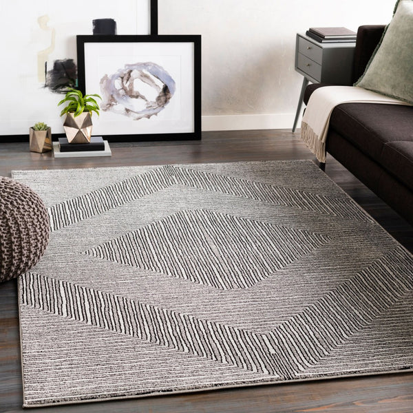 Livabliss Nepali Geometric Neutral Machine Woven Polypropylene Accent Rug for Entryway or Bedroom NPI2316-23