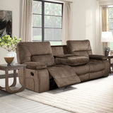 Parker House Parker Living Chapman - Kona Reclining Sofa with Drop Down Console Kona 94% Polyester, 6% Nylon (W) MCHA#834-KON