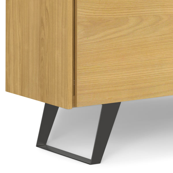 English Elm Lowry - Modern Industrial Sideboard Buffet In Warm Oak Veneer With Durable Storage Solutions B136P158871