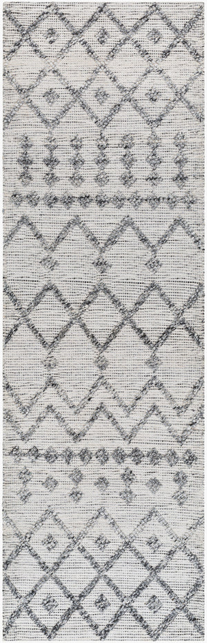 Surya Napoli Handmade 2' X 3' Bohemian Rug | Eco-friendly, Cozy & Unique Global Style For Your Home Decor White Recycled Pet Yarn Npo2301-268