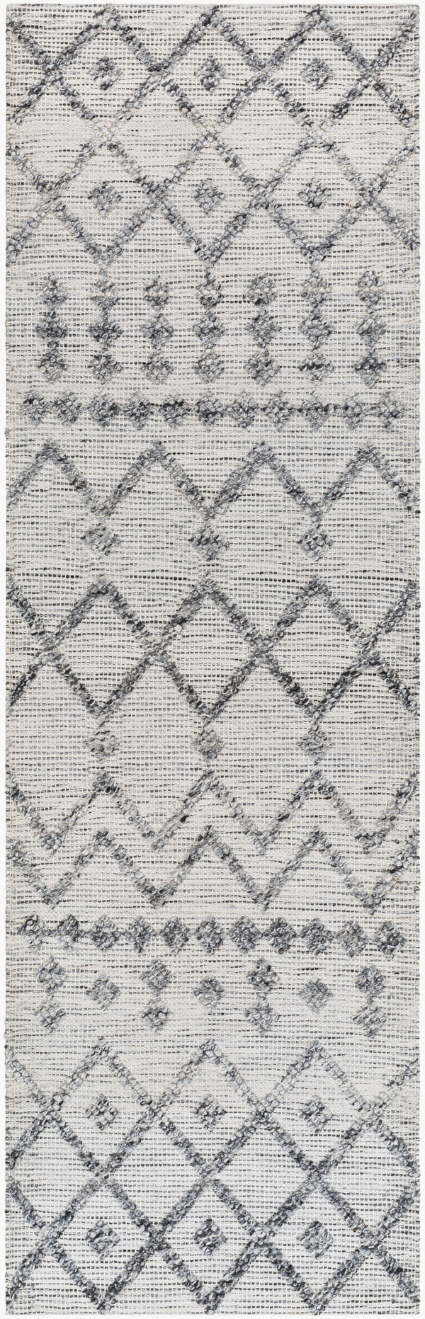 Surya Napoli Handmade 2' X 3' Bohemian Rug | Eco-friendly, Cozy & Unique Global Style For Your Home Decor White Recycled Pet Yarn Npo2301-268