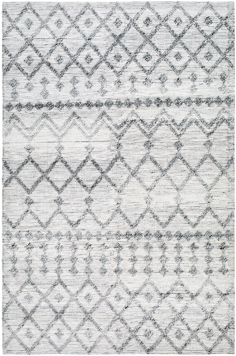 Napoli NPO-2301 9' x 12' Handmade Rug NPO2301-912  White, Light Slate, Black, Gray Surya