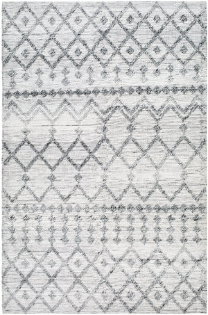 Napoli NPO-2301 9' x 12' Handmade Rug NPO2301-912  White, Light Slate, Black, Gray Surya