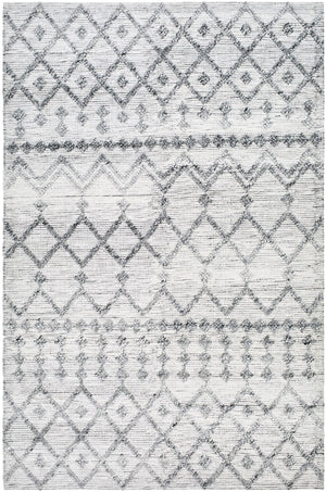 Surya Napoli Handmade 2' X 3' Bohemian Rug | Eco-friendly, Cozy & Unique Global Style For Your Home Decor White Recycled Pet Yarn Npo2301-23