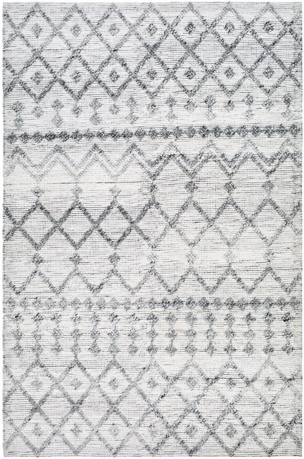 Surya Napoli Handmade 2' X 3' Bohemian Rug | Eco-friendly, Cozy & Unique Global Style For Your Home Decor White Recycled Pet Yarn Npo2301-23
