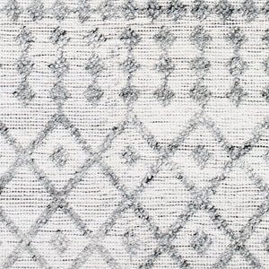 Napoli NPO-2301 9' x 12' Handmade Rug NPO2301-912  White, Light Slate, Black, Gray Surya