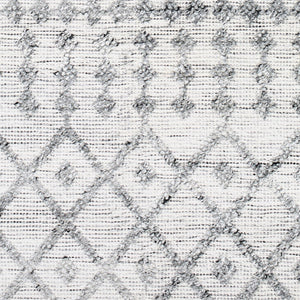 Surya Napoli Handmade 2' X 3' Bohemian Rug | Eco-friendly, Cozy & Unique Global Style For Your Home Decor White Recycled Pet Yarn Npo2301-23