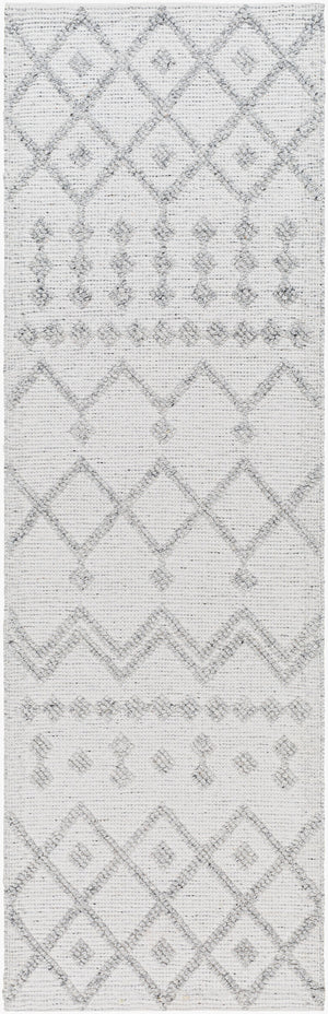 Surya Napoli Handmade 2' X 3' Bohemian Rug | Eco-friendly, Cozy & Unique Global Style For Your Home Decor Light Gray Recycled Pet Yarn Npo2302-268