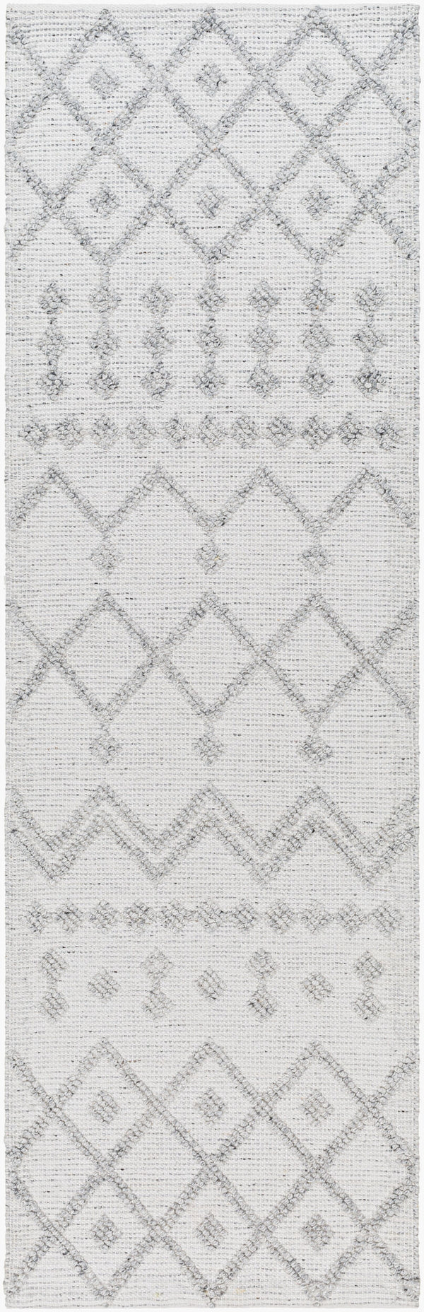 Surya Napoli Handmade 2' X 3' Bohemian Rug | Eco-friendly, Cozy & Unique Global Style For Your Home Decor Light Gray Recycled Pet Yarn Npo2302-268