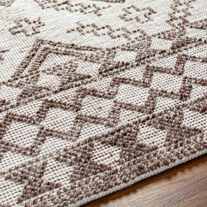 Surya Napoli Handmade 2' X 3' Bohemian Rug | Eco-friendly, Cozy & Unique Global Style For Your Home Decor Beige Recycled Pet Yarn Npo2303-23