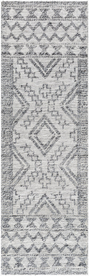 Surya Napoli Handmade 2' X 3' Bohemian Rug | Eco-friendly, Cozy & Unique Global Style For Your Home Decor Light Gray Recycled Pet Yarn Npo2305-268