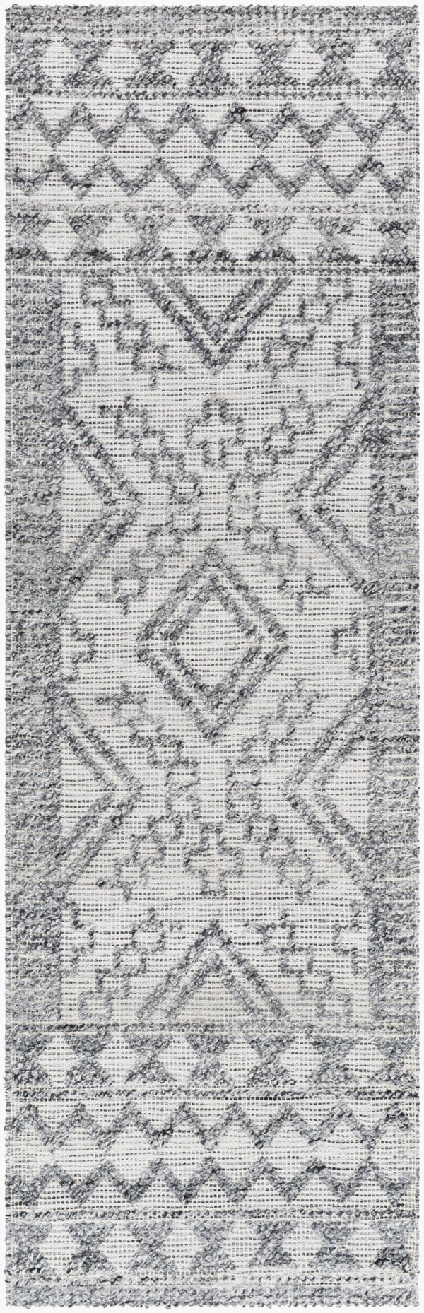 Surya Napoli Handmade 2' X 3' Bohemian Rug | Eco-friendly, Cozy & Unique Global Style For Your Home Decor Light Gray Recycled Pet Yarn Npo2305-268