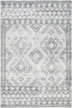 Surya Napoli Handmade 2' X 3' Bohemian Rug | Eco-friendly, Cozy & Unique Global Style For Your Home Decor Light Gray Recycled Pet Yarn Npo2305-576