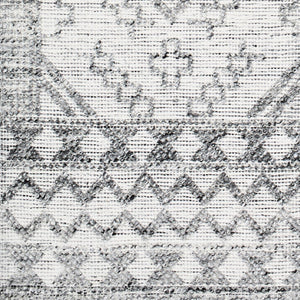 Surya Napoli Handmade 2' X 3' Bohemian Rug | Eco-friendly, Cozy & Unique Global Style For Your Home Decor Light Gray Recycled Pet Yarn Npo2305-576