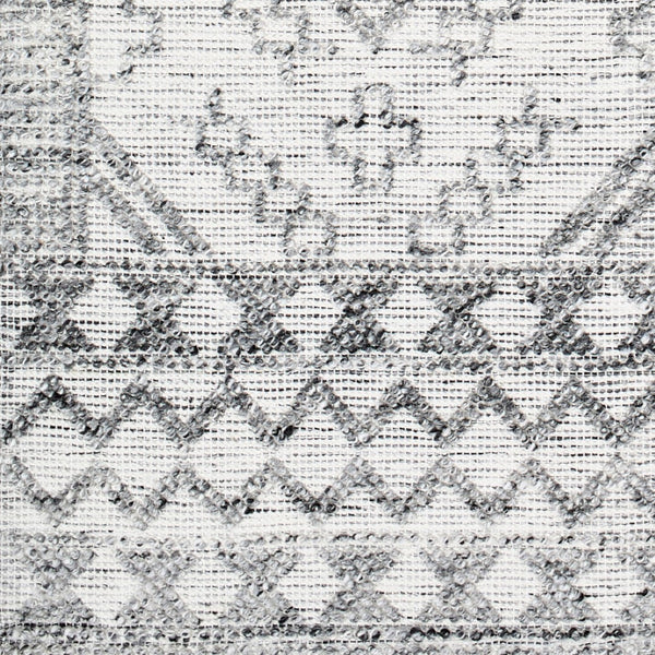 Surya Napoli Handmade 2' X 3' Bohemian Rug | Eco-friendly, Cozy & Unique Global Style For Your Home Decor Light Gray Recycled Pet Yarn Npo2305-576