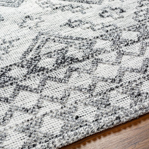 Surya Napoli Handmade 2' X 3' Bohemian Rug | Eco-friendly, Cozy & Unique Global Style For Your Home Decor Light Gray Recycled Pet Yarn Npo2305-576