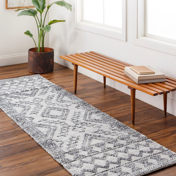 Surya Napoli Handmade 2' X 3' Bohemian Rug | Eco-friendly, Cozy & Unique Global Style For Your Home Decor Light Gray Recycled Pet Yarn Npo2305-268
