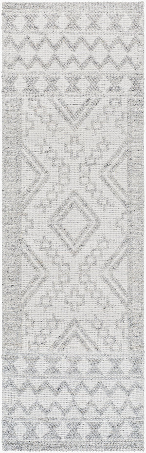 Surya Napoli Handmade 2' X 3' Bohemian Rug | Eco-friendly, Cozy & Unique Global Style For Your Home Decor White Recycled Pet Yarn Npo2306-268