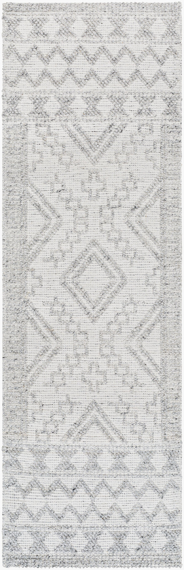 Surya Napoli Handmade 2' X 3' Bohemian Rug | Eco-friendly, Cozy & Unique Global Style For Your Home Decor White Recycled Pet Yarn Npo2306-268
