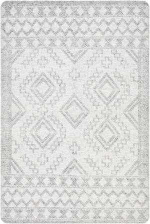 Surya Napoli Handmade 2' X 3' Bohemian Rug | Eco-friendly, Cozy & Unique Global Style For Your Home Decor White Recycled Pet Yarn Npo2306-23