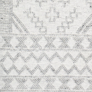Surya Napoli Handmade 2' X 3' Bohemian Rug | Eco-friendly, Cozy & Unique Global Style For Your Home Decor White Recycled Pet Yarn Npo2306-23