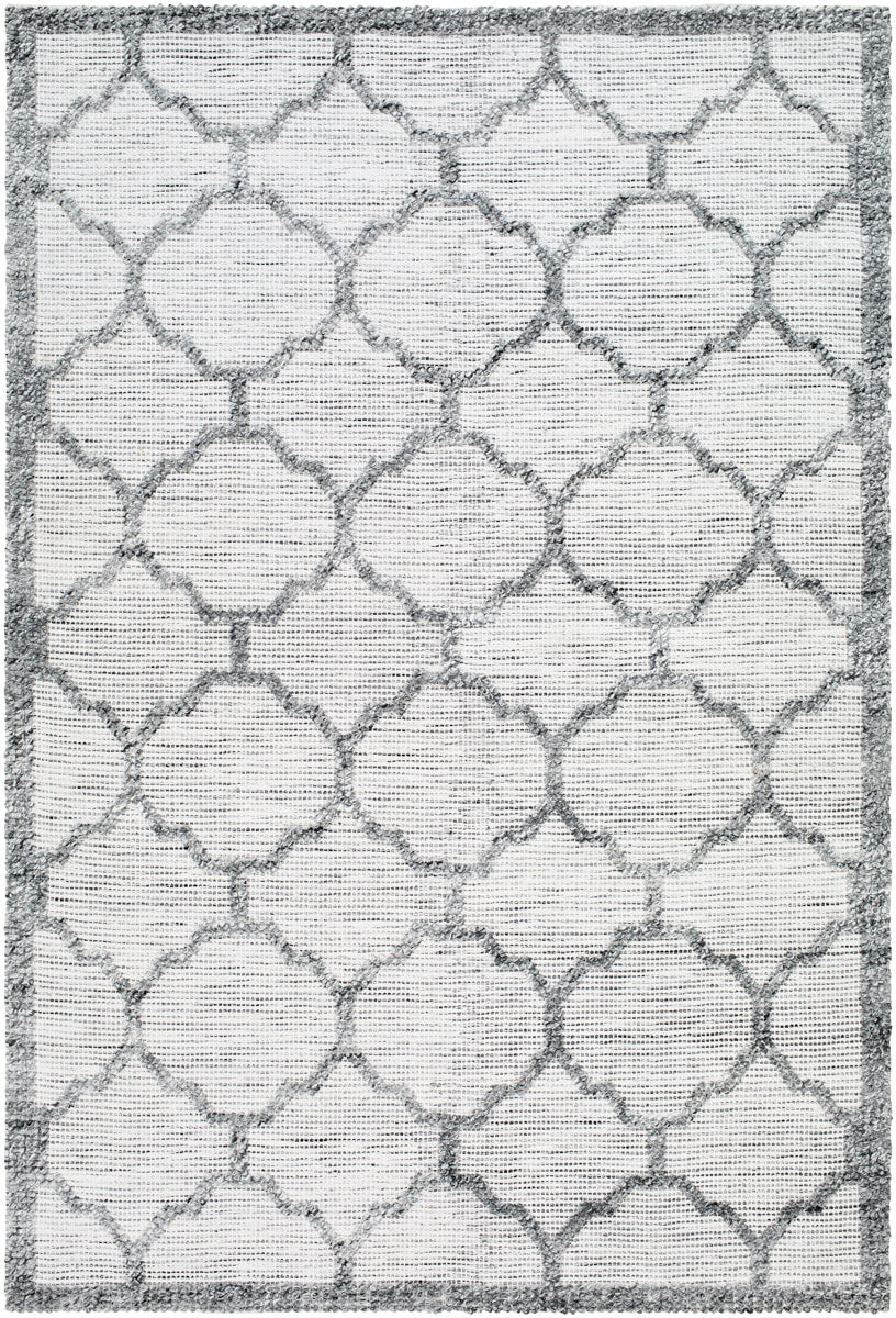 Napoli NPO-2307 9' x 12' Handmade Rug NPO2307-912  Ivory, Light Slate, Black Surya
