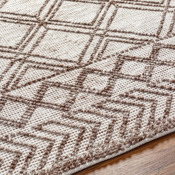 Surya Napoli Handmade 2' X 3' Bohemian Rug | Eco-friendly, Cozy & Unique Global Style For Your Home Decor Beige Recycled Pet Yarn Npo2308-268