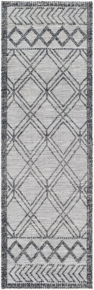 Surya Napoli Handmade 2' X 3' Bohemian Rug | Eco-friendly, Cozy & Unique Global Style For Your Home Decor White Recycled Pet Yarn Npo2309-268