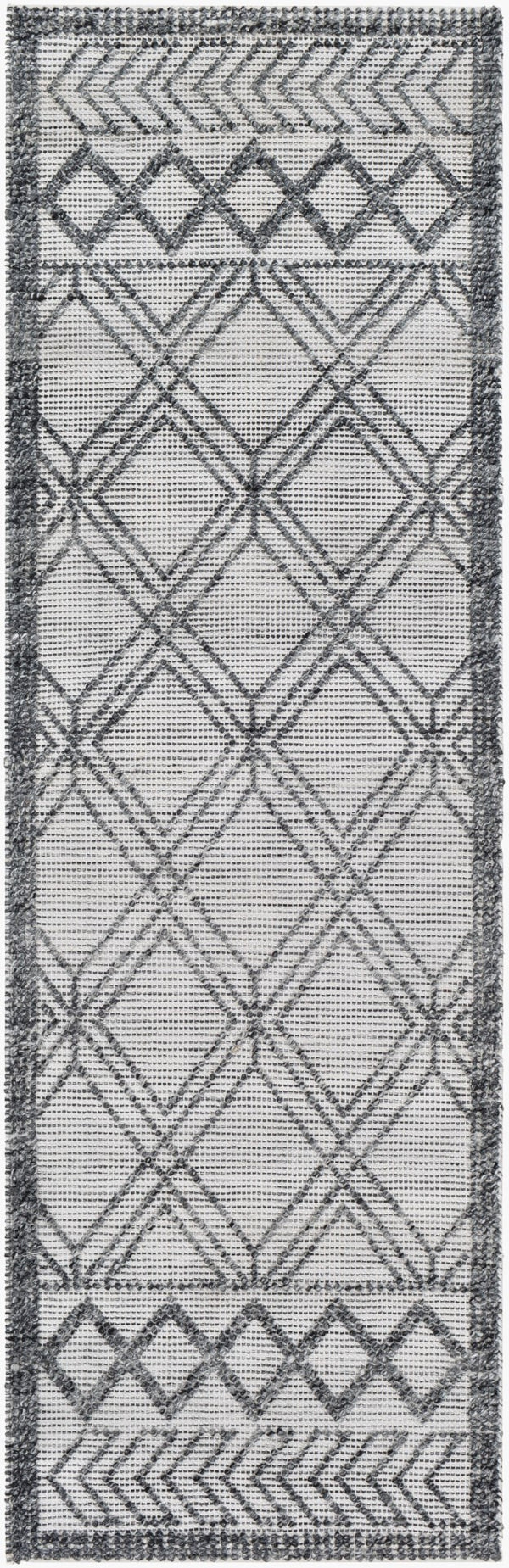 Surya Napoli Handmade 2' X 3' Bohemian Rug | Eco-friendly, Cozy & Unique Global Style For Your Home Decor White Recycled Pet Yarn Npo2309-268
