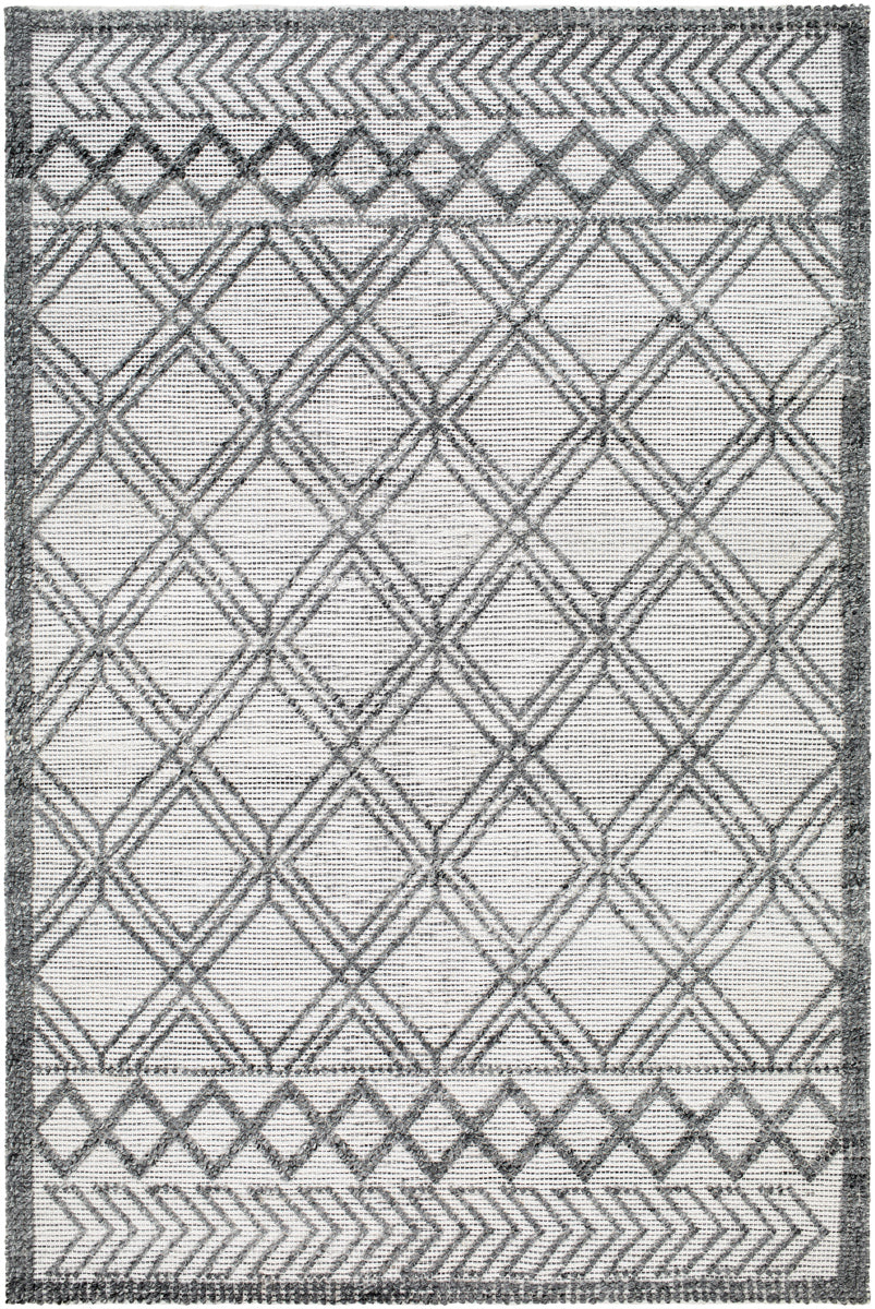 Napoli NPO-2309 9' x 12' Handmade Rug NPO2309-912  White, Light Slate, Black, Gray Surya