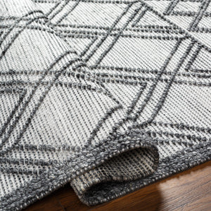 Napoli NPO-2309 9' x 12' Handmade Rug NPO2309-912  White, Light Slate, Black, Gray Surya