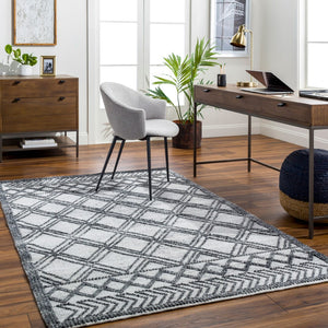 Surya Napoli Handmade 2' X 3' Bohemian Rug | Eco-friendly, Cozy & Unique Global Style For Your Home Decor White Recycled Pet Yarn Npo2309-576