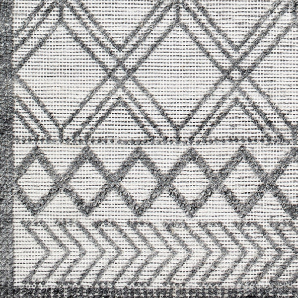 Surya Napoli Handmade 2' X 3' Bohemian Rug | Eco-friendly, Cozy & Unique Global Style For Your Home Decor White Recycled Pet Yarn Npo2309-576