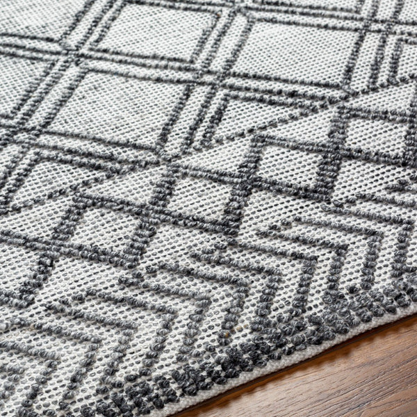 Surya Napoli Handmade 2' X 3' Bohemian Rug | Eco-friendly, Cozy & Unique Global Style For Your Home Decor White Recycled Pet Yarn Npo2309-576