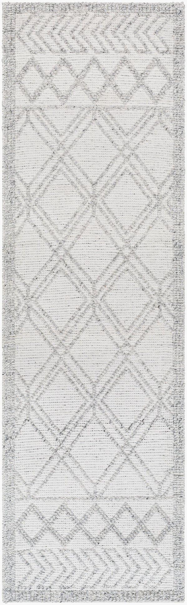 Surya Napoli Handmade 2' X 3' Bohemian Rug | Eco-friendly, Cozy & Unique Global Style For Your Home Decor White Recycled Pet Yarn Npo2310-268
